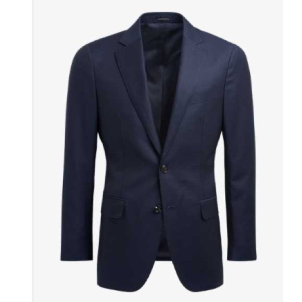 Navy Tailored Fit Sienna Suit Jacket Bird's Eye